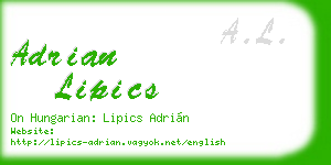 adrian lipics business card